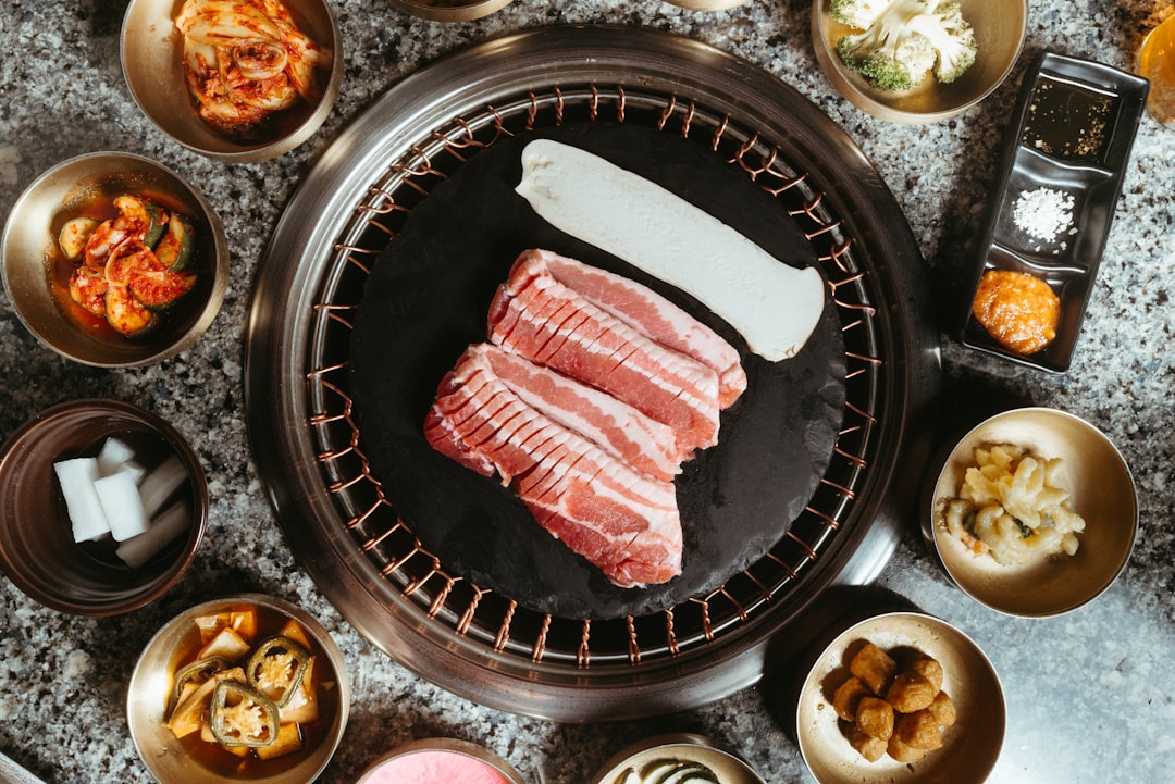 건강한 고기구이 세트